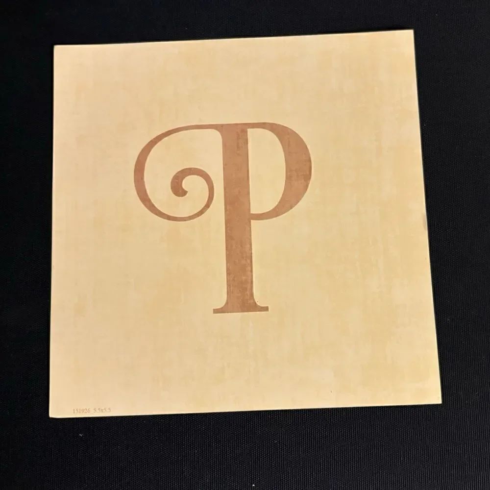 5.5” NEW! “P” Square Monogram Letter Print Ready to be Framed Print Only